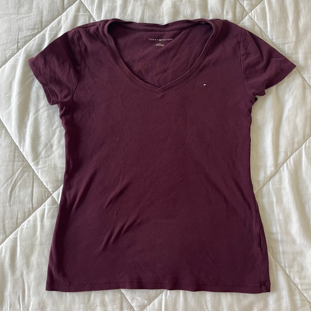 Tommy Hilfiger Burgundy Tee